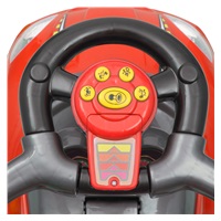 Dziecięcy jeździk z rączką 3w1 Baby Mix Mega Car czerwony