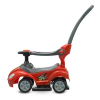 Dziecięcy jeździk z rączką 3w1 Baby Mix Mega Car czerwony