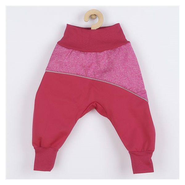 Softshell niemowlęce spodnie New Baby różowe