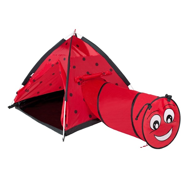 Namiot dla dzieci Baby Mix Biedronka z tunelem czerwony