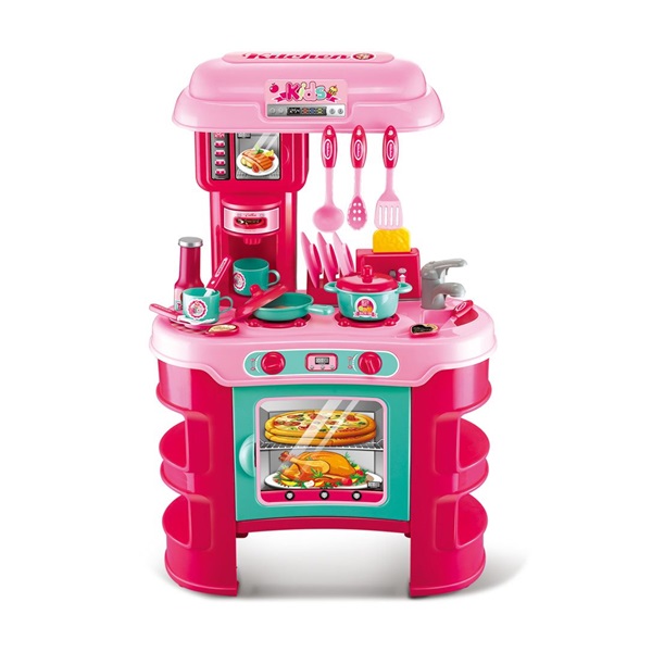 Dziecięca kuchnia Little Chef Baby Mix różowa 32 sztuk