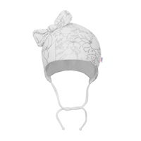 Niemowlęca bawełniana czapka z kokardą New Baby NUNU biała