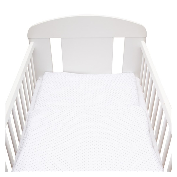 2-częściowy zestaw do łóżeczka New Baby 90/120 cm Minka i Kropki szary