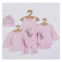 4-częściowy niemowlęcy komplet bawełniany Koala Angel różowy