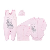 4-częściowy niemowlęcy komplet bawełniany Koala Angel różowy