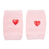 Dziecięce nakolanniki New Baby z ABS I Love Mum and Dad różowe