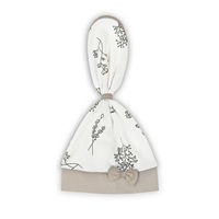 Niemowlęca bawełniana czapka-chustka Nicol Ella biała