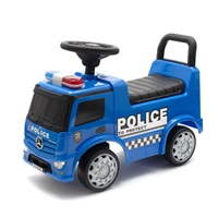 DRUGA JAKOŚĆ Dziecięcy jeździk z dźwiękiem Mercedes Baby Mix POLICE niebieski