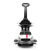 Dziecięcy jeździk z dźwiękiem i rączką Baby Mix RACER biały (uszkodzone opakowanie)