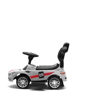 Dziecięcy jeździk z dźwiękiem i rączką Baby Mix RACER biały (uszkodzone opakowanie)