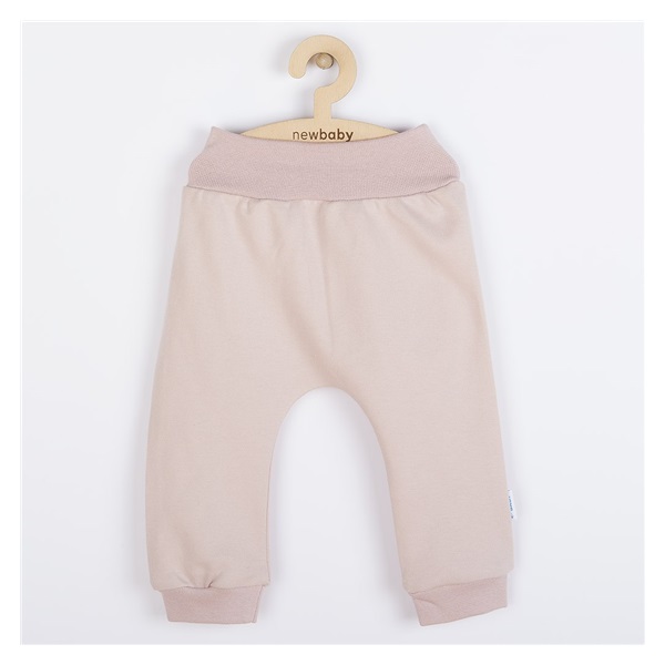 Niemowlęce bawełniane spodnie New Baby BrumBrum old pink