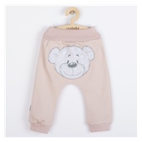 Niemowlęce bawełniane spodnie New Baby BrumBrum old pink