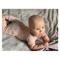 Niemowlęce bawełniane spodnie New Baby BrumBrum old pink