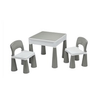 Zestaw krzesełek i stolika NEW BABY szaro-biały