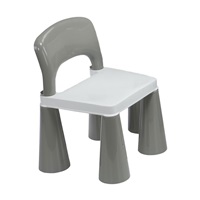 Zestaw krzesełek i stolika NEW BABY szaro-biały
