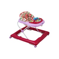 Chodzik Baby Mix z kierownicą i silikonowymi kółkami ciemno różowy