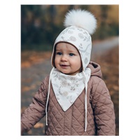 Jesienna dziewczęca czapeczka dla niemowląt z chustką pod szyję New Baby Special One