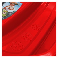 Sanki plastikowe z oparciem i hamulcami Baby Mix SPEED BOB czerwone