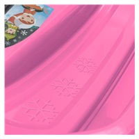 Sanki plastikowe z oparciem i hamulcami Baby Mix SPEED BOB różowe