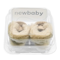Paputki zimowe zamszowe niemowlęce New Baby 3-6 m jasno brązowe