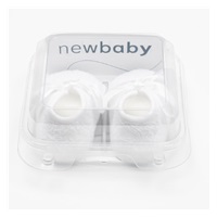 Paputki z koronki niemowlęce New Baby biały 0-3 m