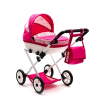 Wózek dla lalek New Baby COMFORT różowy serduszka