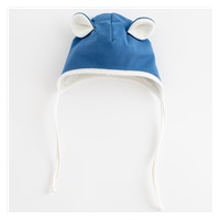 Wiosenna czapeczka dla niemowląt z chustką pod szyję New Baby Sebastian niebieski
