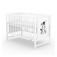 Łóżeczko dla dzieci New Baby BEA Zebra białe