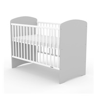 Łóżeczko dla dzieci New Baby LEO biało-szare
