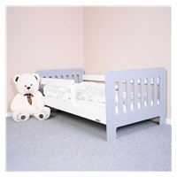 Łóżeczko dla dzieci tapczanik New Baby ERIK 160x80 cm biało-szare