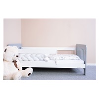 Łóżeczko dla dzieci tapczanik New Baby ERIK 160x80 cm biało-szare