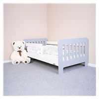Łóżeczko dla dzieci tapczanik New Baby ERIK 160x80 cm biało-szare