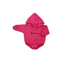 Niemowlęce body dresowe z kapturem baggy Koala Dreamer ciemno różowy