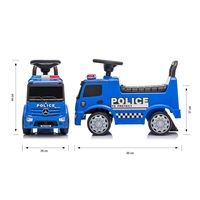 Dziecięcy jeździk z dźwiękiem Mercedes Milly Mally POLICE niebieski