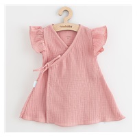 Letnia niemowlęca muślinowa sukienka New Baby  Soft dress różowy