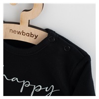 Niemowlęce bawełniane body z krótkim rękawem New Baby Be Happy