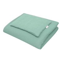 Muslinowý 2-częściowy zestaw do łóżeczka New Baby 90/120 cm zielony