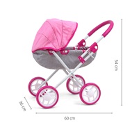 Milly Mally Wózek dla lalek Dori Prestige Pink