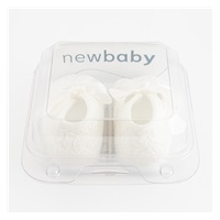 Paputki z koronki niemowlęce New Baby beżowy 0-3 m