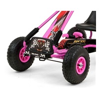DRUGA JAKOŚĆ Dziecięcy Gokart na pedały Milly Mally Thor różowy