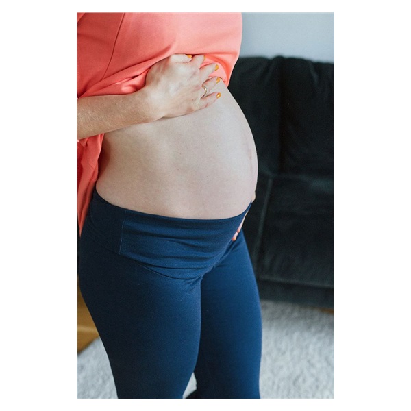 Legginsy ciążowe z wysokim pasem milk & love granatowy