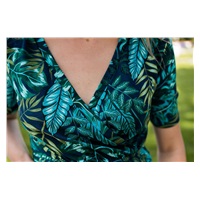 Sukienka ciążowa i do karmienia Two Ways LONG milk & love zielono niebieska