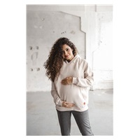Bluza ciążowa i do karmienia Motherhood oversize milk & love beżowy