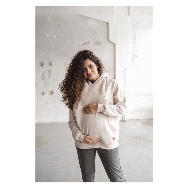 Bluza ciążowa i do karmienia Motherhood oversize milk & love beżowy