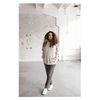 Bluza ciążowa i do karmienia Motherhood oversize milk & love beżowy