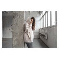 Bluza ciążowa i do karmienia Motherhood oversize milk & love beżowy