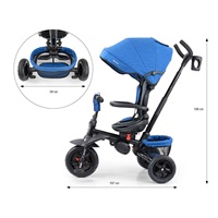 Rowerek Trójkołowy 6w1 Milly Mally Stanley navy-black