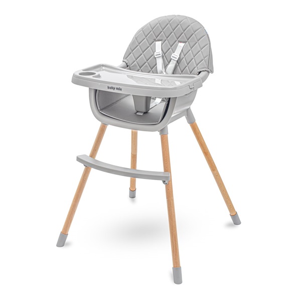 Krzesełko do karmienia Baby Mix Freja wooden dark grey