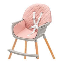 Krzesełko do karmienia Baby Mix Freja wooden dusty pink
