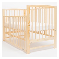 Łóżeczko dla dzieci New Baby LILLY z opuszczalnym bokiem naturalne
